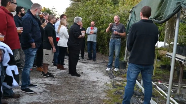 ACF Tampa Chapter Cookout at Cahaba Clubs Herbal Outpost - Marvin leading the tour